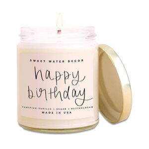 Happy‎ Birthday Soy Candle - Clear Jar - 9 oz